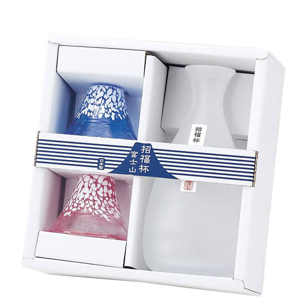 TOYO-SASAKIGLASS 玻璃 冷酒套杯 招福杯 富士山 日本制 35ml 德利270ml